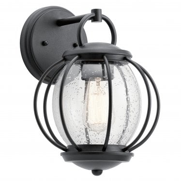 Vandalia Single Wall Lantern - Textured Black