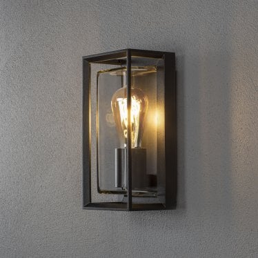 Brindisi Half Lantern with PIR - Matt Black