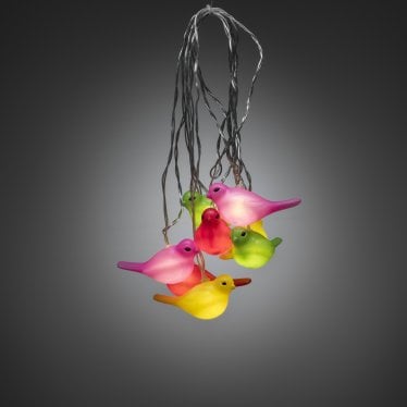 Festoon 3.5m Decorative Light Set - 8 LED Coloured Birds