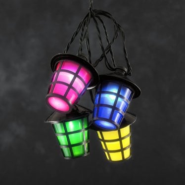 Festoon 4.75m Light Set - 20 LED Lanterns - Multicoloured