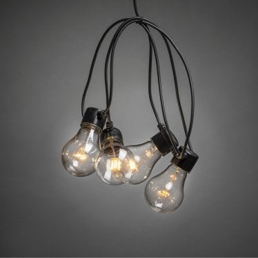 Festoon 9.5m Light Set - 20 LED Bulbs - 2400K - Short Drop