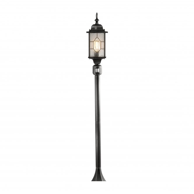 Konstsmide Konstsmide Milano Single Post Light with PIR - Black