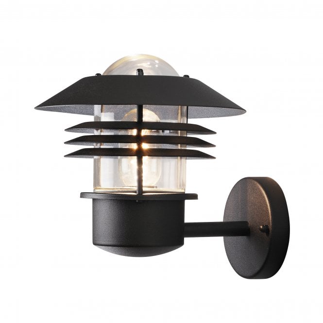 Konstsmide Konstsmide Modena Louvre Up Wall Lantern - Matt Black