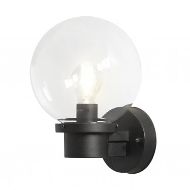 Nemi Up Wall Light with Dusk to Dawn Sensor - Matt Black