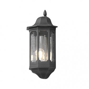 Pallas Flush Half Lantern - Matt Black