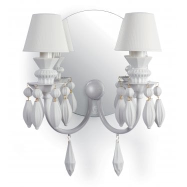 Belle De Nuit 2 Light Wall Sconce Light - White