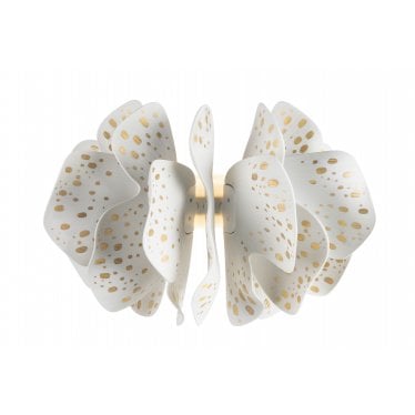 Nightbloom Wall Sconce Light - White & Gold