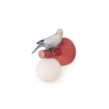 Parrot Right Wall Sconce Light - Coral