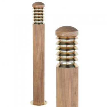 Tectona Wooden Bollard - Mains