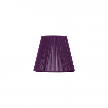 Clip On Silk String Shade - Aubergine 13cm - Shade Only