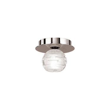 Dali Single Light Flush Ceiling Fitting - Polished Chrome