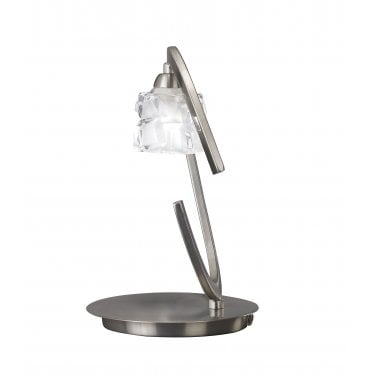 Ice Single Light Table Lamp Satin Nickel