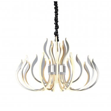 Versailles 256W LED Pendant - Polished Chrome/White Acrylic