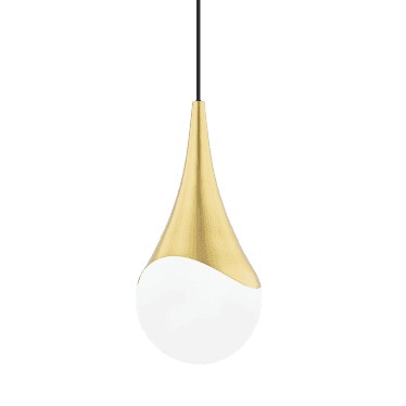 Ariana 1 Light Small Pendant - Aged Brass