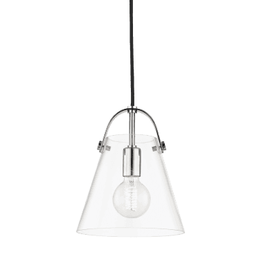 Karin 1 Light Small Pendant - Polished Nickel