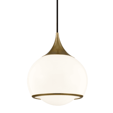 Reese 1 Light Medium Pendant - Aged Brass