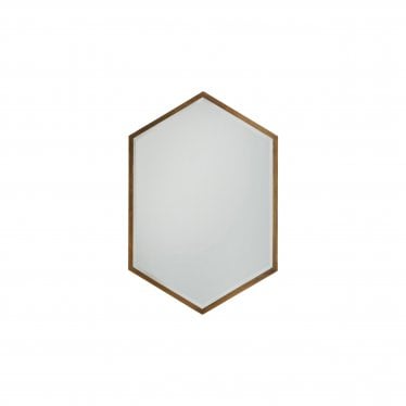 Edwin Hexagonal Wall Mirror - Antique Gold