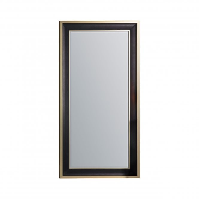 Mura Furniture Mura Furniture Henley Full Length Leaner Mirror - Matt Black & Gold