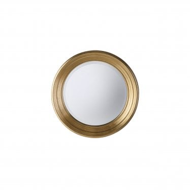 Manning Round Wall Mirror - Gold Leaf