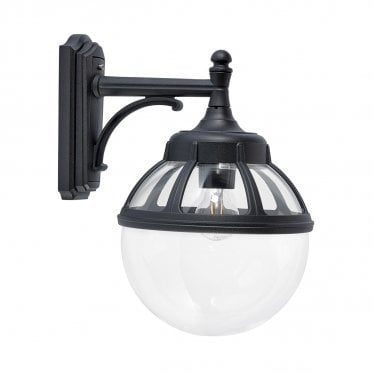 Bologna Single Down Wall Light - Black