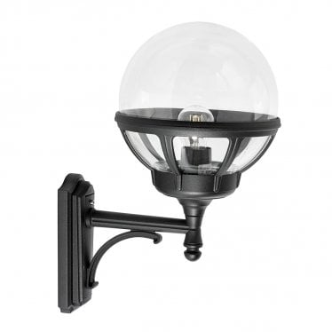 Bologna Single Up Wall Light - Black