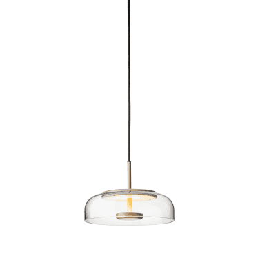 Blossi 1 Light Pendant - Nordic Gold & Clear Glass