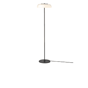 Blossi Floor Lamp - Black & Opal Glass