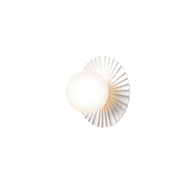 Liila Muuse Small IP44 Wall/Flush Light - White & Opal Glass