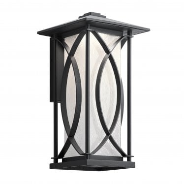 Ashbern Single Medium IP44 Wall Lantern - Textured Black