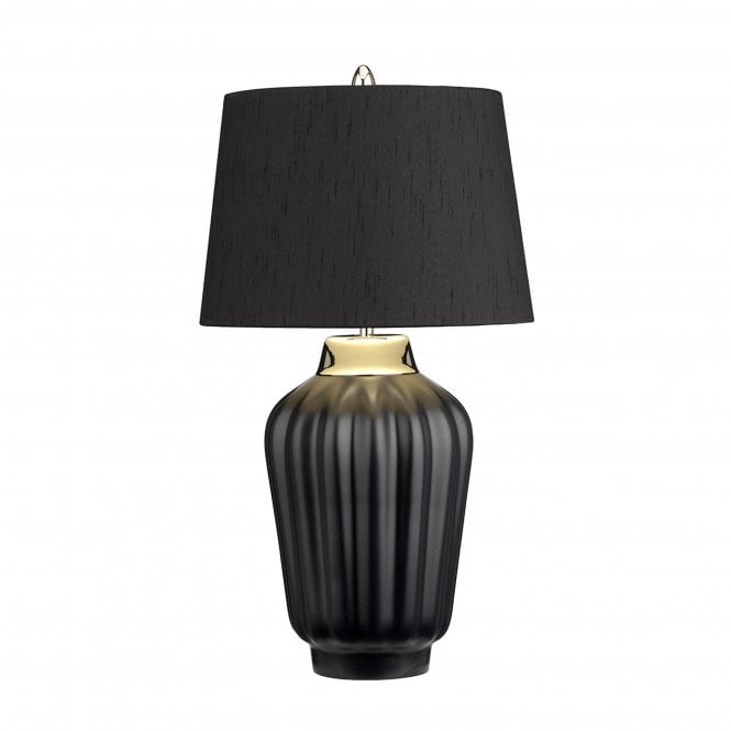 Quintiesse Quintiesse Bexley Single Table Lamp - Black & Polished Nickel