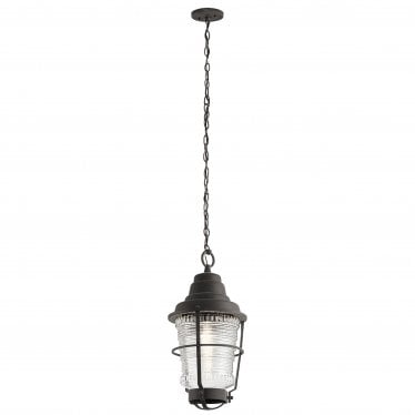 Chance Harbor Single Chain Lantern - Weathered Zinc