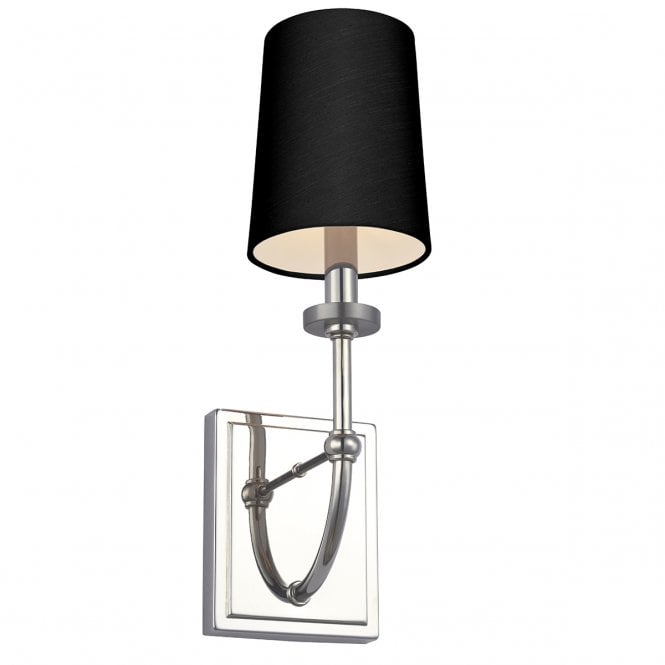 Quintiesse Quintiesse Felixstowe Single Bathroom Wall Light - Black Shade