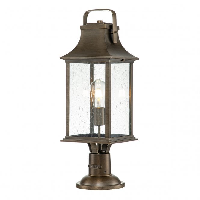 Quintiesse Quintiesse Grant Single Large Pedestal Lantern - Burnished Bronze