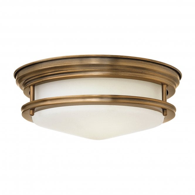 Quintiesse Quintiesse Hadrian 2 Light Bathroom Flush Fitting - Opal Glass - Brushed Bronze