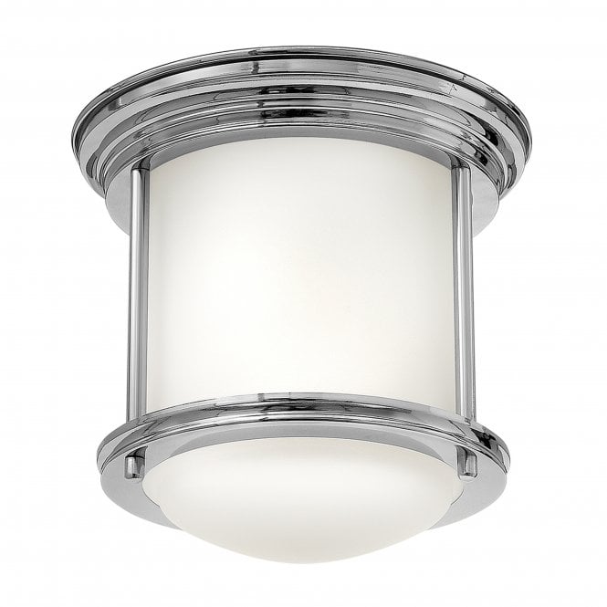 Quintiesse Quintiesse Hadrian Single Bathroom Flush Fitting - Opal Glass - Chrome