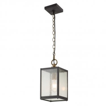 Lahden Single Chain Lantern - Weathered Zinc