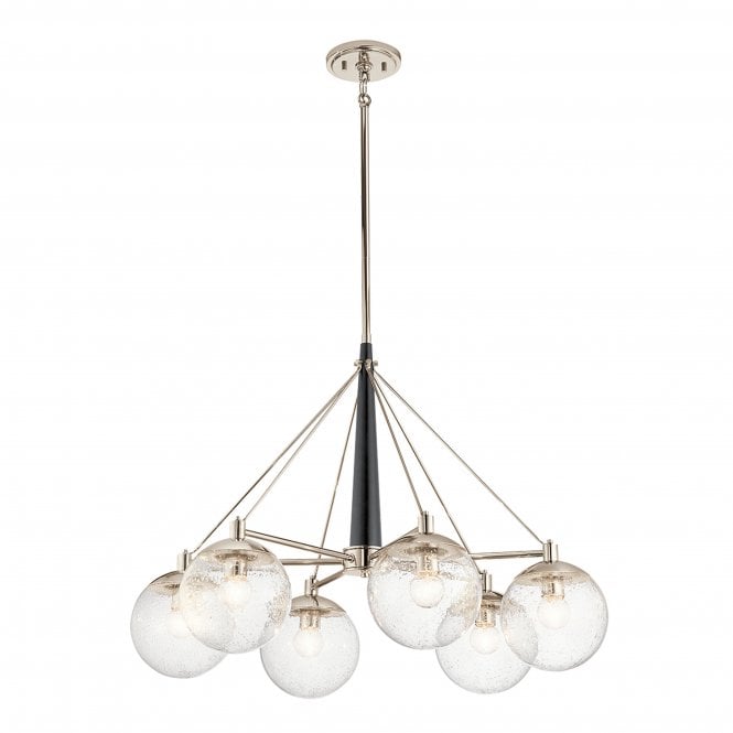 Quintiesse Quintiesse Marilyn 6 Light Chandelier - Polished Nickel