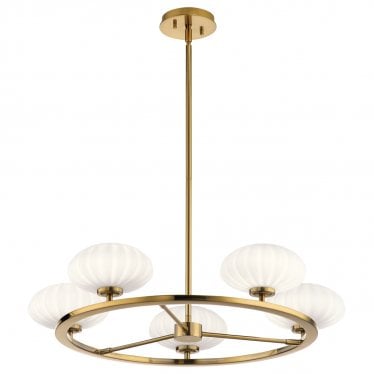 Pim 5 Light Bathroom Chandelier - Fox Gold