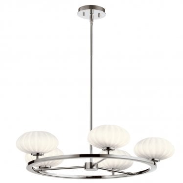 Pim 5 Light Bathroom Chandelier - Polished Chrome