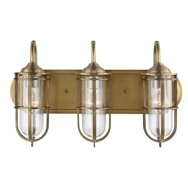 Urban Restoration 3 Light Bathroom Wall Light - Dark Antique Brass