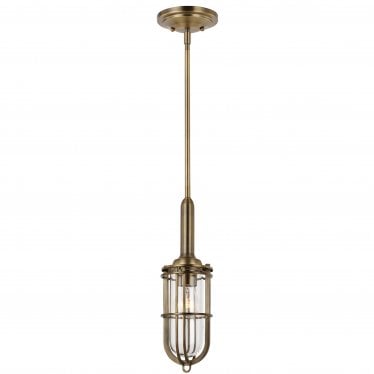 Urban Restoration Single Bathroom Pendant - Dark Antique Brass