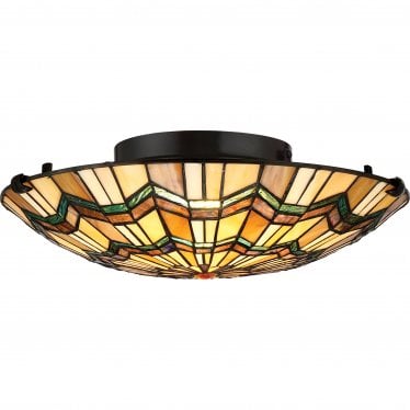 Alcott 2 Light Flush Fitting - Valiant Bronze