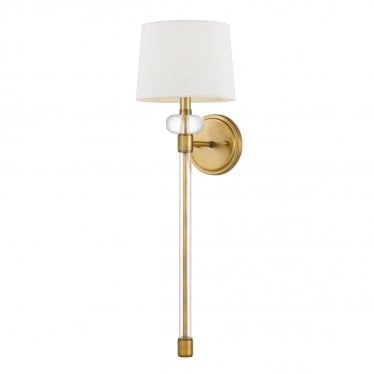 Barbour Single Wall Light - Weathered Brass