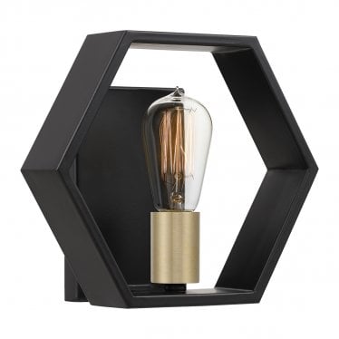 Bismarck Single Wall Light - Earth Black