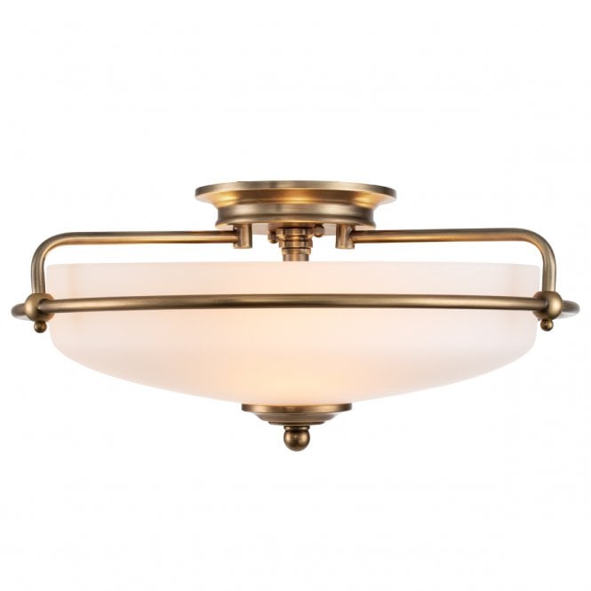 Quoizel Quoizel Griffin 3 Light Flush Fitting - Weathered Brass