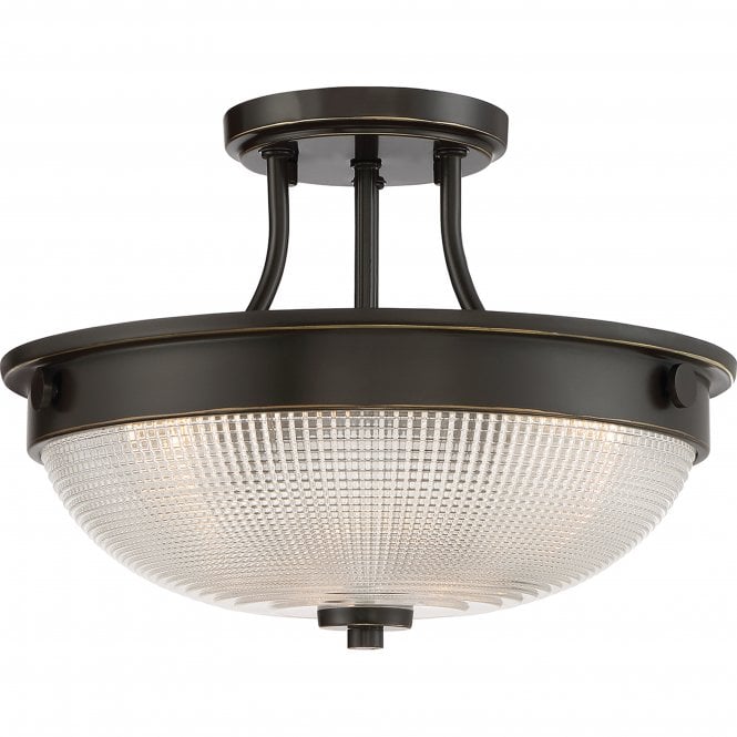 Quoizel Quoizel Mantle 2 Light Semi-Flush Fitting - Palladian Bronze