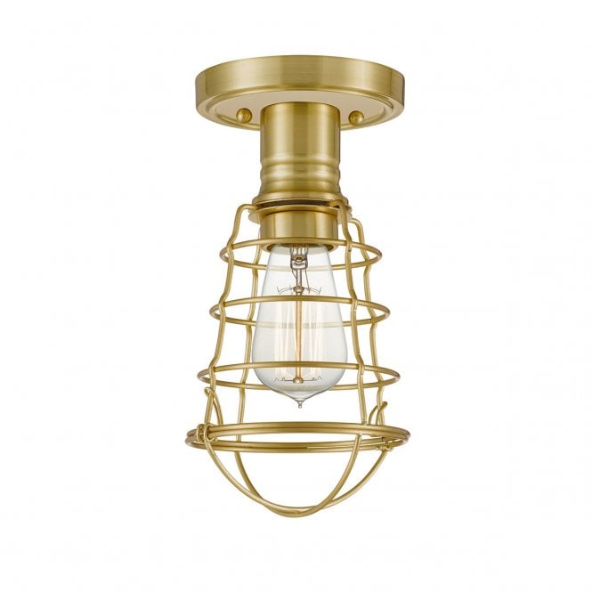 Quoizel Quoizel Mixon Single Semi-Flush Fitting - Brushed Brass