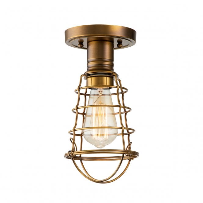 Quoizel Quoizel Mixon Single Semi-Flush Fitting - Weathered Brass