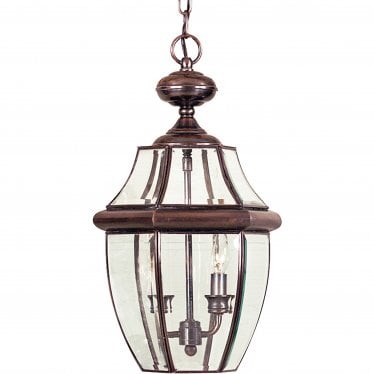 Newbury 2 Light Large Chain Lantern - Aged Copper