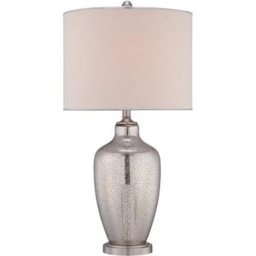 Nicolls Single Table Lamp - Mercury Glass